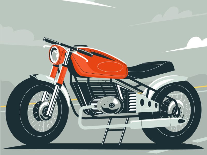 Illustrazione di una motocicletta